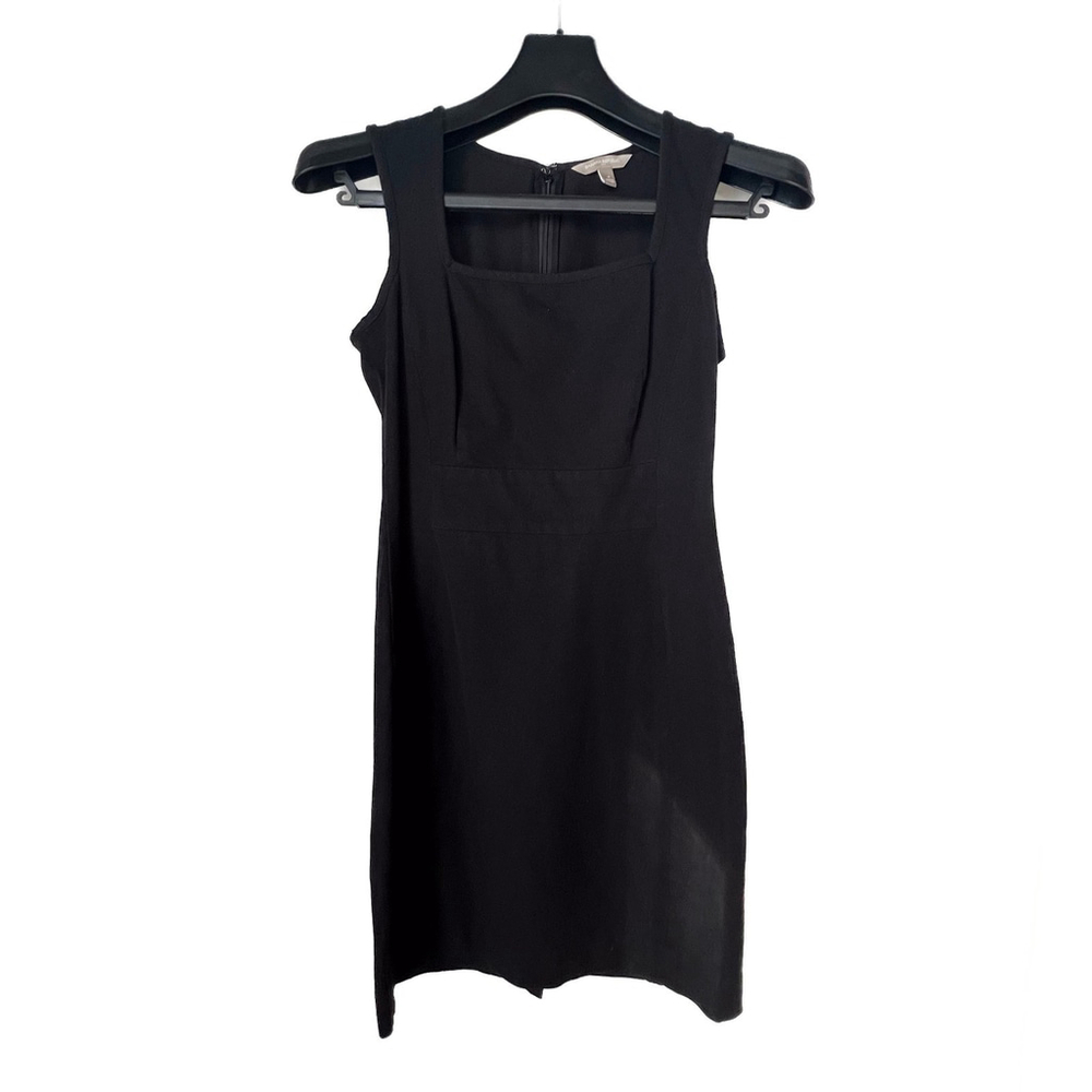 Banana Republic Little Black Dress Sz 4 Square Neck Sleeveless Classic Office
